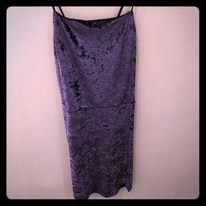 Blue Velvet Dress